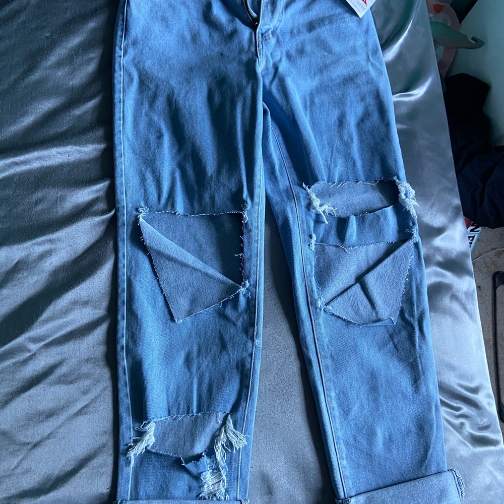Light wash ripped jeans
